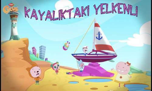 Kare - Kayalıktaki Yelkenli