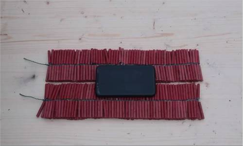   İphone X - 1000 Fişek İle Sağlamlık Testi # 100