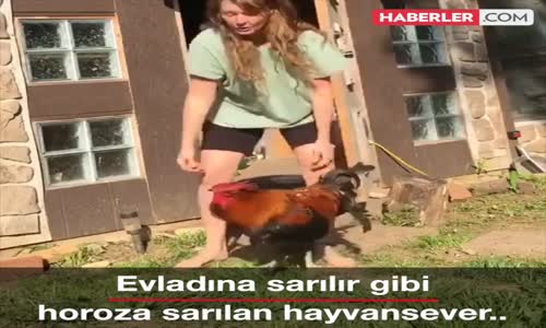 Evladına Sarılır Gibi Horoza Sarılan Kadın