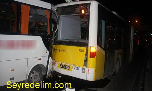 Havalimanı çalışanlarını taşıyan servis kaza yaptı: 8 yaralı