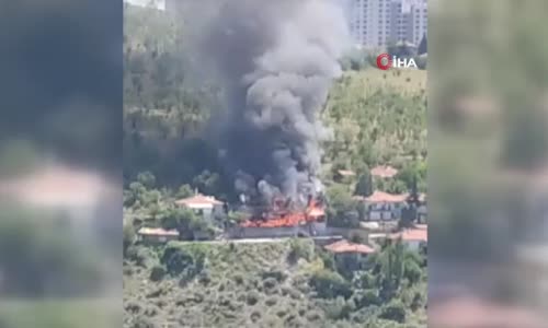 Başkent'te alev alev yanan evden yaşlı kadın son anda kurtarıldı 