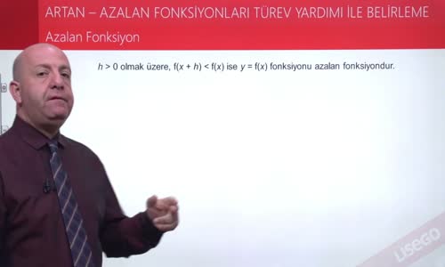 EBA MATEMATİK 2  LİSE 4 TÜREV-AZALAN FONKSİYON