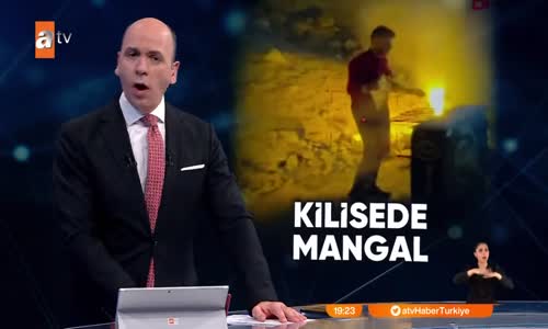 Tarihi kiliseyi ocakbaşına çevirdi!