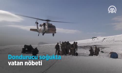 Dondurucu soğukta vatan nöbeti