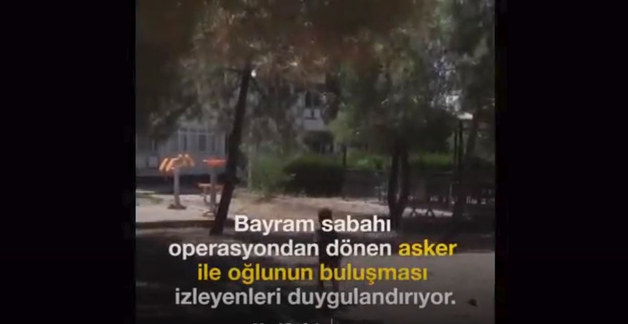 Operasyondan Dönen Askerin Oğluyla Buluşması Herkesi Ağlattı