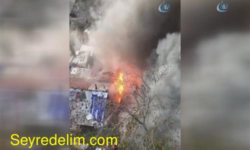 Üsküdar'da korkutan yangın