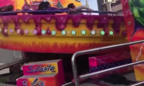 Lunaparkta Eğlence Aletinden Düşen Kadın