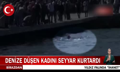 İstanbul Üsküdar Salacak Sahili'nde Denize Düşen Kadını Seyyar Satıcı Kurtardı! İşte Görüntüler