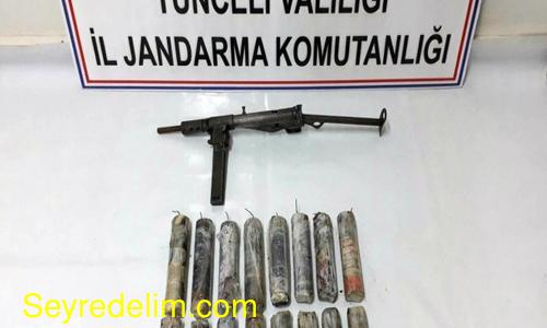 Tunceli'de sığınakta patlayıcı ve makinalı tüfek ele geçirildi