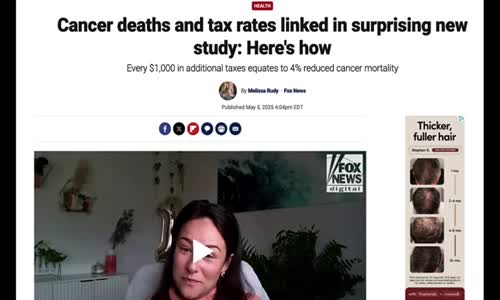 YOU HAVE TO SEE THIS TO BELIEVE IT! MEDIA SAYS PAYING MORE TAXES WILL HELP YOU NOT GET CANCER!