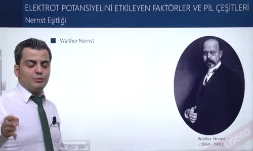 EBA KİMYA LİSE - ELEKTROKİMYASAL PİLLER - ELEKTROT POTANSİYELLERİ - NERNST EŞİTLİĞİ