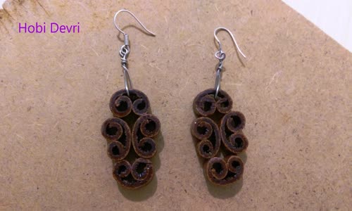  Çubuk Tarçından Küpe Yapımı-Making Cinnamon Earrings 