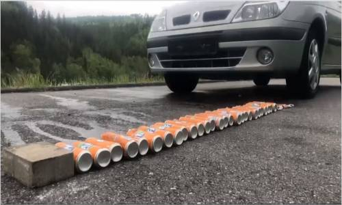 Araba - 100 Fanta Kutu Kola Testi # 126