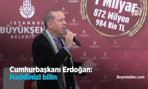 Cumhurbaşkanı Erdoğan:Haddinizi Bilin Haddinizi