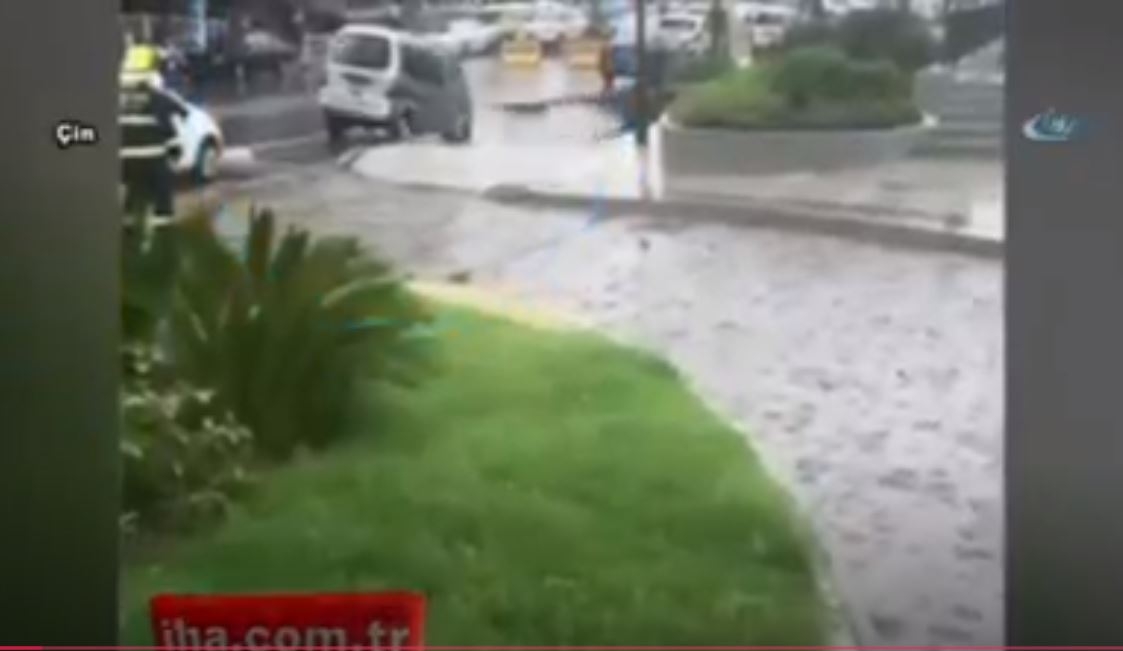 Yol Çöktü Ve Ağaçları Yuttu