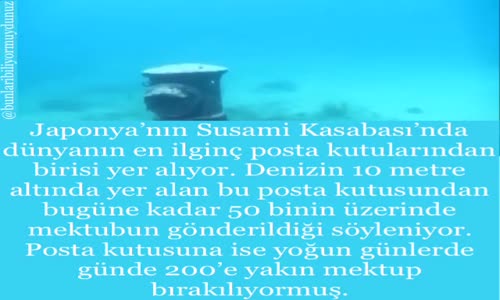 Japonya'da Denizin 10 Metre Altında Bulunan Posta Kutusu