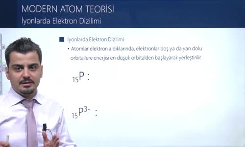 EBA KİMYA LİSE - ATOMUN KUANTUM MODELİ - İYONLARDA ELEKTRON DİZİLİMİ
