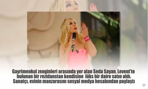 Seda Sayan'ın 9 milyon TL'lik Yeni Huzur Yuavası