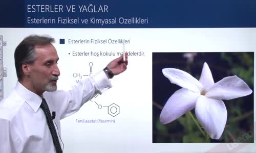 EBA KİMYA LİSE -  ORGANİK BİLEŞİKLER 2 - ESTERLER - ESTERLERİN FİZİKSEL VE KİMYASAL ÖZELLİKLERİ