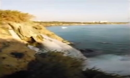 Antalya Düden Şelalesi Denize Dökülürken