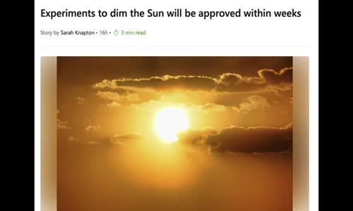 WARNING! THE WORLD GOVERNMENTS HAVE APPROVED BLOCKING THE SUN FOR GOOD TO END THE CLIMATE CRISIS!