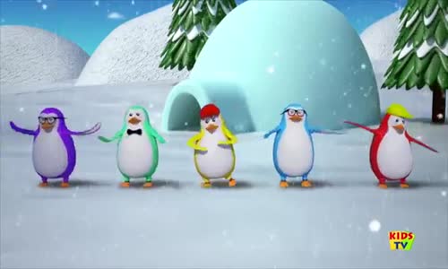 Beş Küçük Penguenler - Anaokulu Çocukları İçin Çocuk Tekerlemeler - Çocuk Karikatür Koleksiyonu