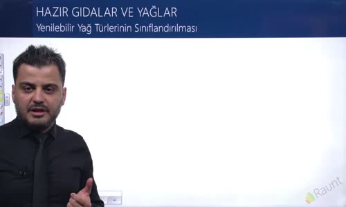 EBA KİMYA LİSE - KİMYA HER YERDE - YENİLEBİLİR YAĞ TÜRLERİNİN SINIFLANDIRILMASI