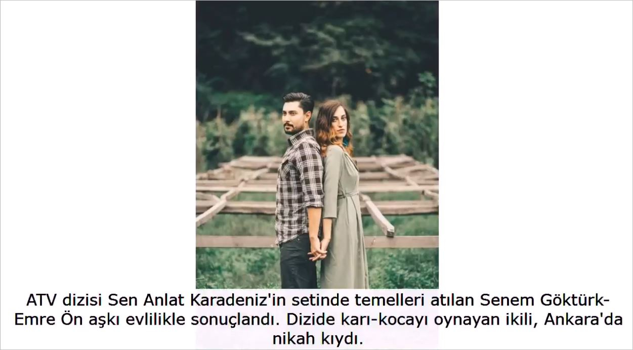 Aşkları Sen Anlat Karadeniz Setinde Başlamıştı - Senem Göktürk Ve Emre On Evlendiler