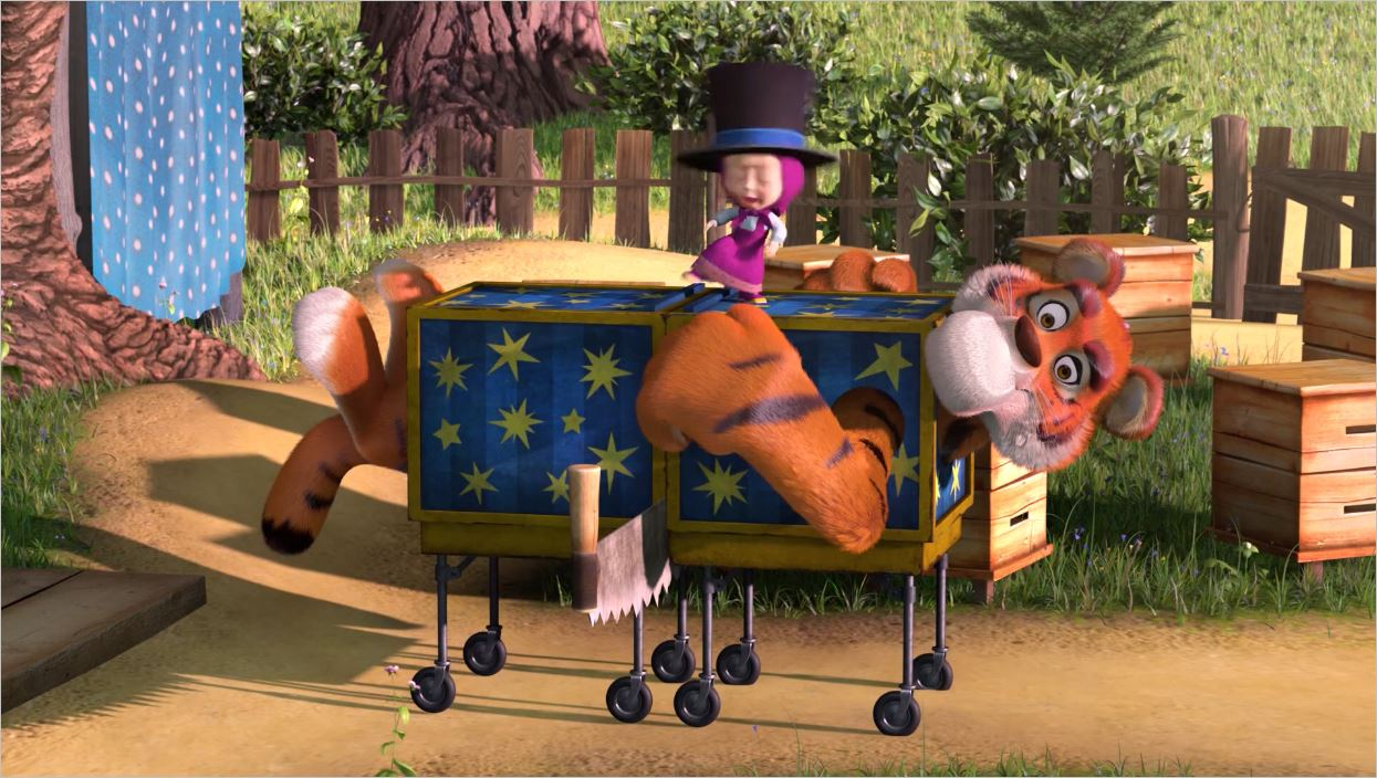 Maşa İle Koca Ayı - Bıyıklı Ve Çizgili - Muhteşem Numara