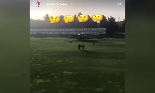 Galatasaraylı Rodrigues Sahaya Helikopterle İndi