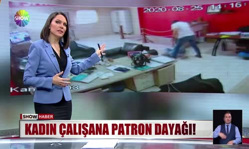 Patron kadın çalışana böyle saldırdı 
