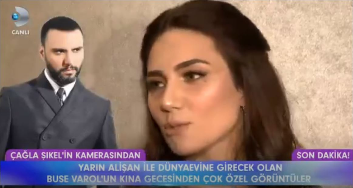 Buse Varol'un Üç Kıyafet Değiştirdiği Alişan'ın Bastığı Kına Gecesinden İlk Görüntüler 