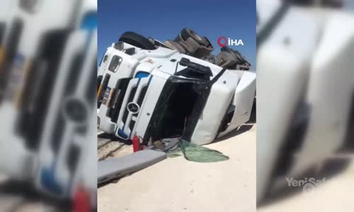 Mardin'de Ham Petrol Yüklü Tanker Devrildi