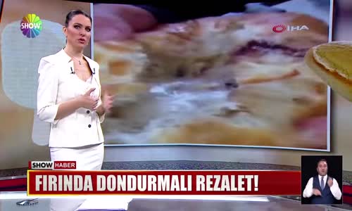 Fırında dondurmalı rezalet!