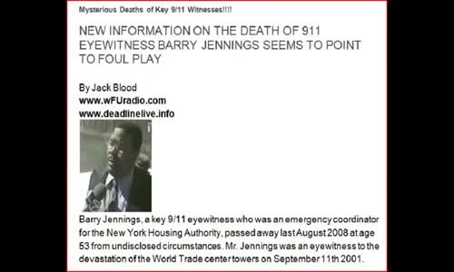 Mysterious Deaths of Key 9 11 Witnesses