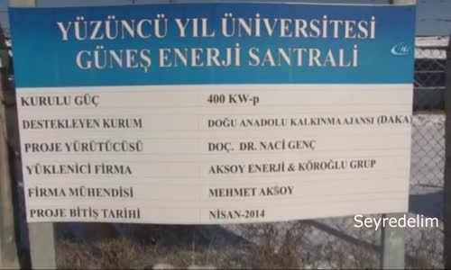 Van Yüzüncü Yıl Üniversitesi Kendi Elektrigini Kendi Üretiyor
