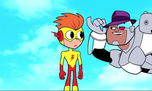 Robin Races Kid Flash - Teen Titans GO!