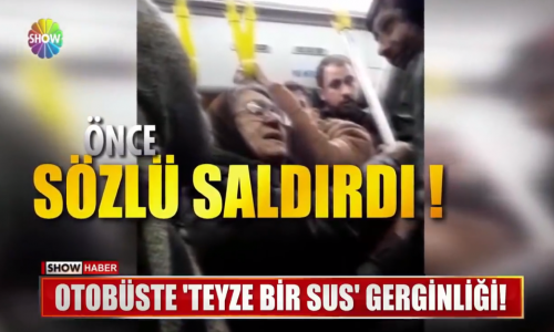 Halk Otobüsünde Yolcuları Çileden Çıkartan Teyze