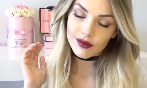 İnstagram Makyajı -  Dumanlı Göz  Bordo Dudak