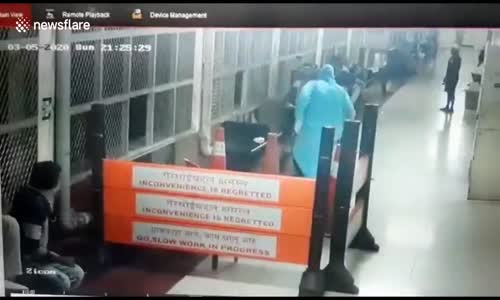 Korona Tedavisi Gören Hintli ,  Hastane Penceresinden Atlayarak Kaçtı