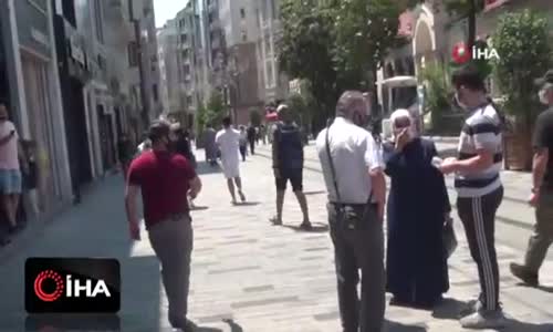 Taksim Meydanı ve İstiklal Caddesinde dikkat çeken yoğunluk 
