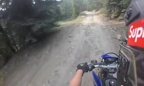 Dağ Yolunda Pumaya Çarpayazan Motorsikletli