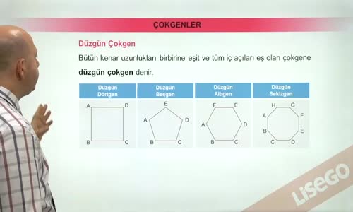 EBA GEOMETRİ LİSE ÇOKGENLER - DÜZGÜN ÇOKGEN