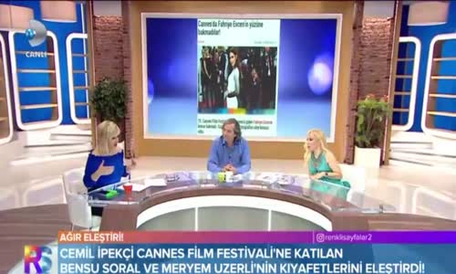 Bensu Soral'ın Cannes de Giydiği Yeşil Kıyafet Hamam Şalvarı Gibi Olmuş