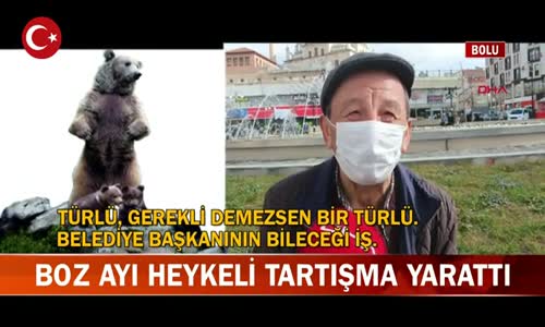 CHP'li Bolu Belediyesi'nden Bolu Merkeze Boz Ayı Heykeli Yapılması Tartışma Yarattı! İşte Görüntüler 