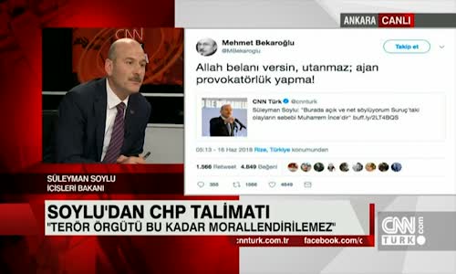 Süleyman Soylu'dan Bekaroğlu'na Cevap
