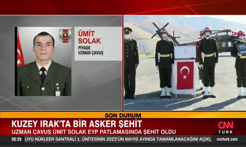 Irak'ın kuzeyindeki Avaşin bölgesinde bir asker şehit oldu