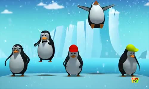 Beş Küçük Penguenler - 3D Bebek Şarkıları - Beş Küçük Bebekler - Çocuklar İçin Karikatür Tekerlemeler