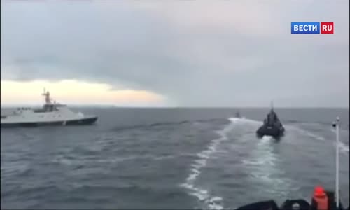 Rus Gemisinin Ukrayna Gemisine Hasar Verme Amaçlı Çarpma Anı