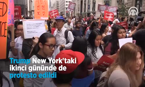 Trump New York'taki İkinci Gününde de Protesto Edildi 